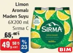 SIRMA LİMON AROMALI MADEN SUYU 6X200 ML fiyat ve kampanya bilgisi